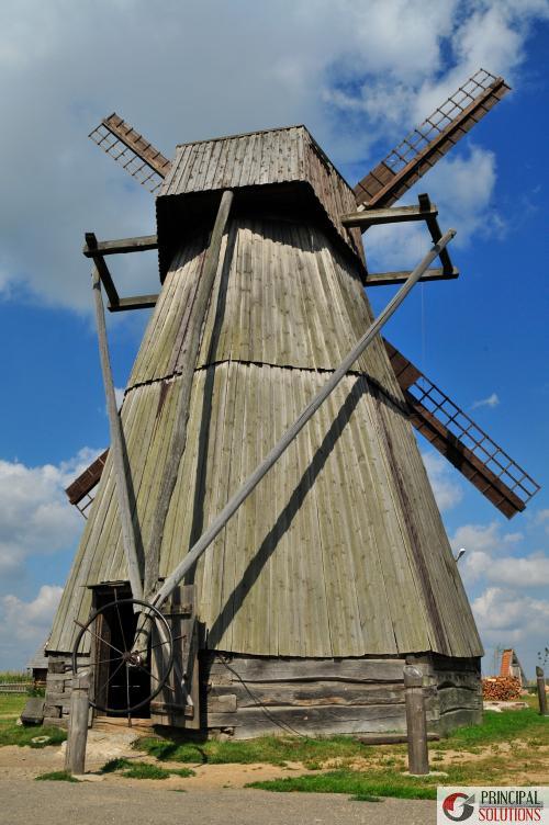 Ветряная мельница в музее Дудутки